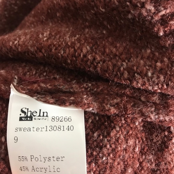 Shein Heathered Sweater Burnt Umber - Picture 4 of 4